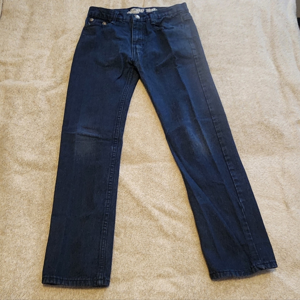 City.Ink Women’s Jeans Size 14 Dark Wash 27x26 Mid Rise Classic Fit 2010s VTG